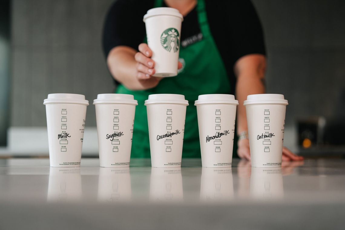 Starbucks announces it will drop fees for customizing drinks with nondairy milk starting Nov. 7, 2024.